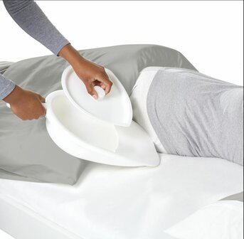 Bedpan met deksel - wit